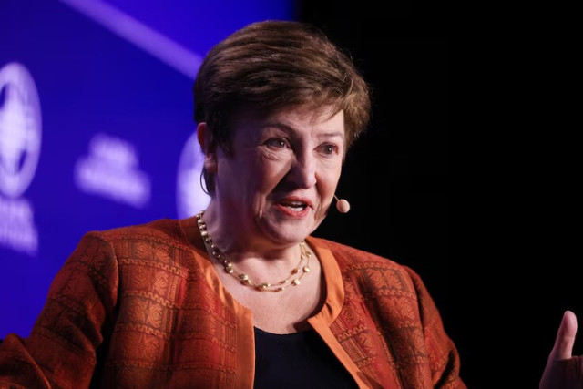 Kristalina Georgieva, Managing Director, International Monetary Fund, speaks at the Milken Conference 2024 Global Conference Sessions at The Beverly Hilton in Beverly Hills, California, U.S., May 6, 2024